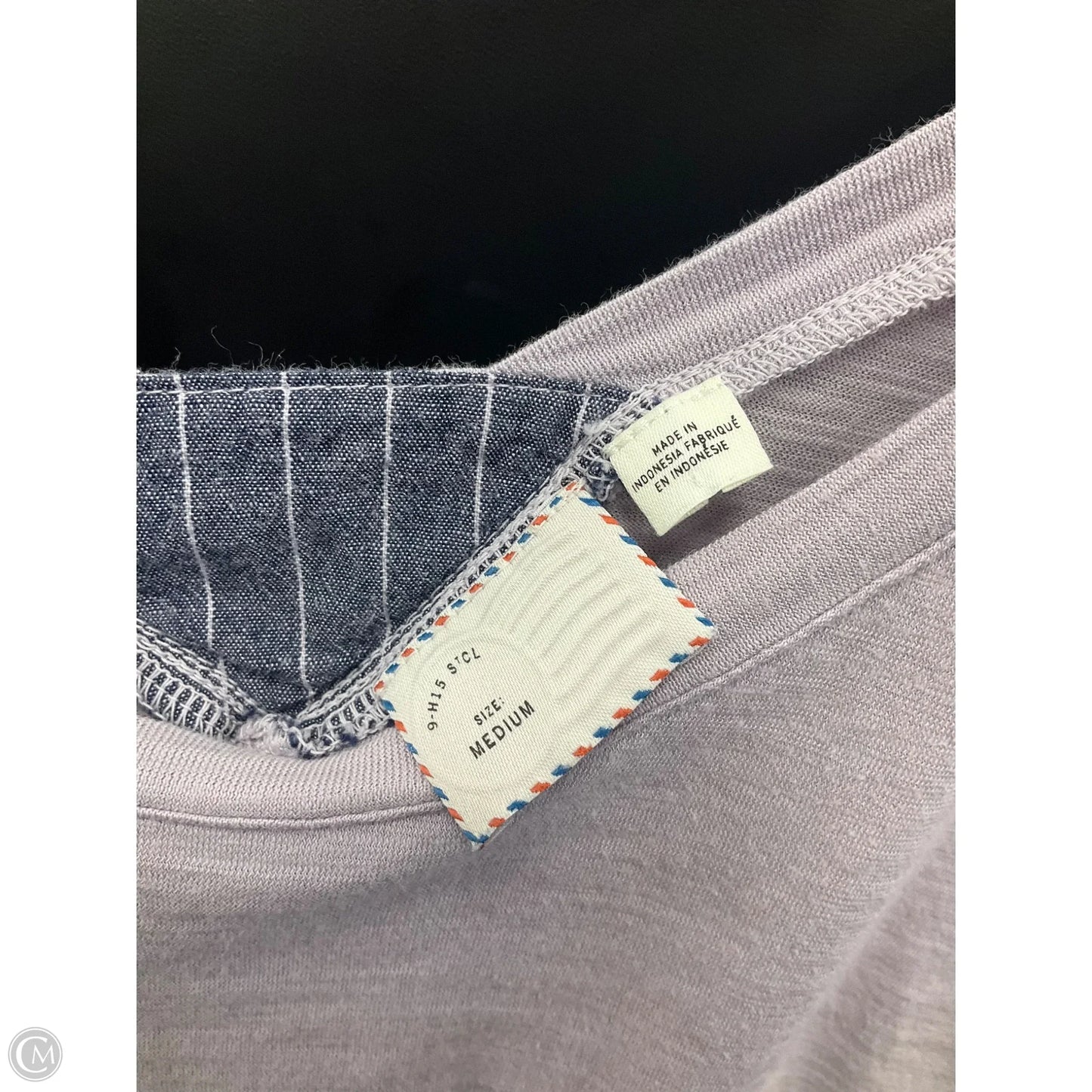 Top Short Sleeve By Anthropologie In Purple, Size: M