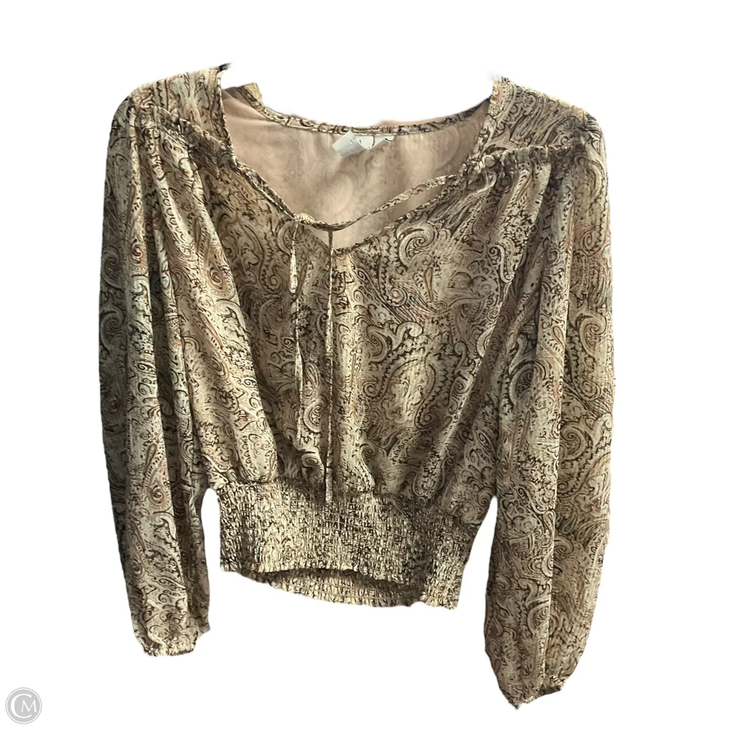 Top Long Sleeve By Joie In Paisley Print, Size: S