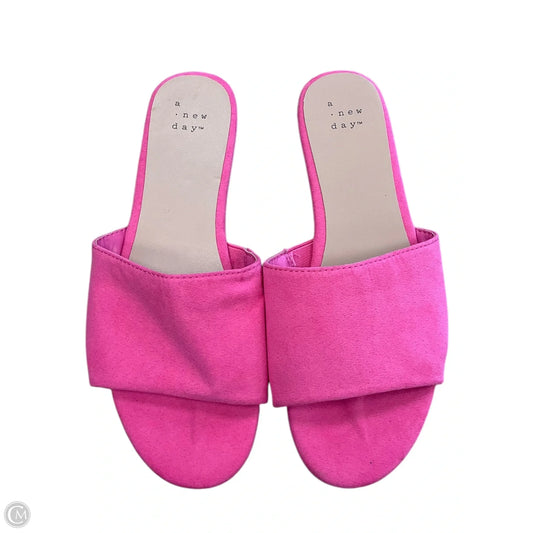 Sandals Flats By A New Day In Pink, Size: 6.5