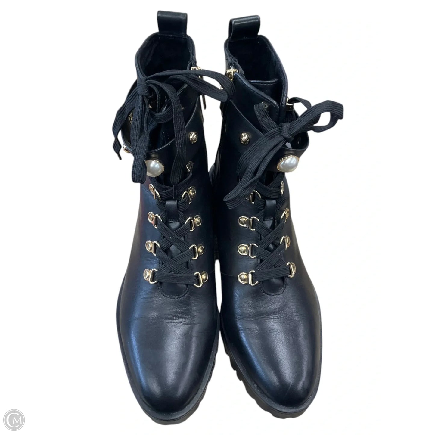 Boots Designer By Karl Lagerfeld In Black, Size: 9.5