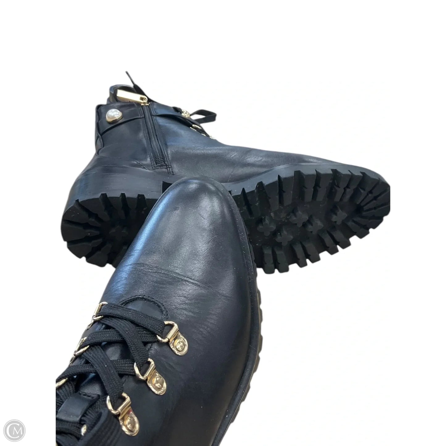 Boots Designer By Karl Lagerfeld In Black, Size: 9.5