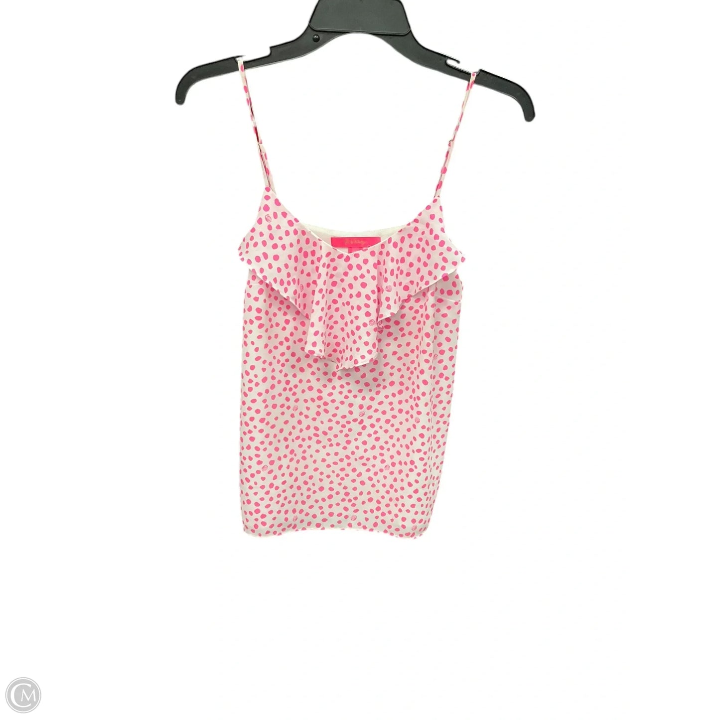 Top Sleeveless Designer By Lilly Pulitzer In Pink & White, Size: Xs