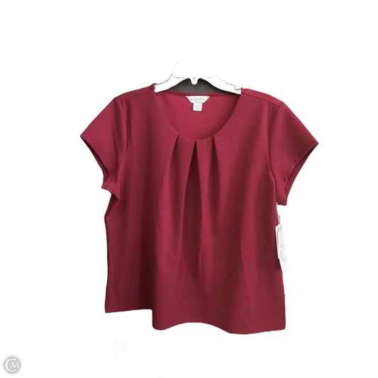 Top Short Sleeve Basic By Liz Claiborne In Red, Size: Xxl