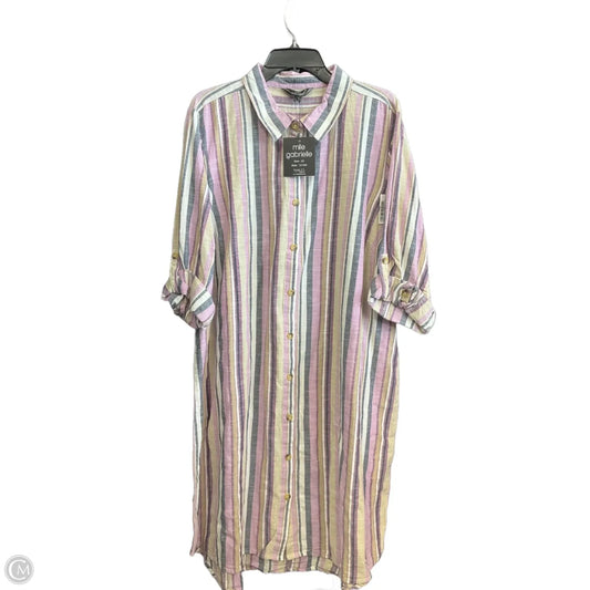 Dress Casual Midi By Mlle Gabrielle In Striped Pattern, Size: 2x