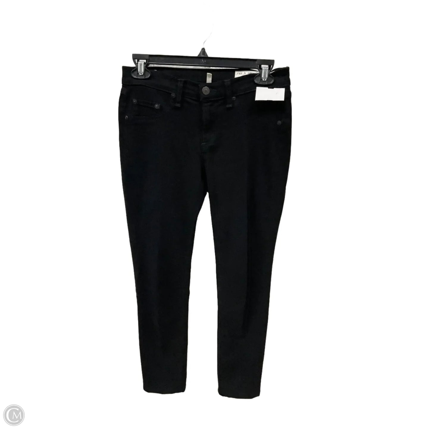Jeans Skinny By Rag And Bone In Black Denim, Size: 4