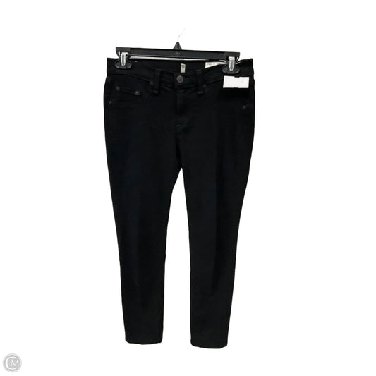 Jeans Skinny By Rag And Bone In Black Denim, Size: 4