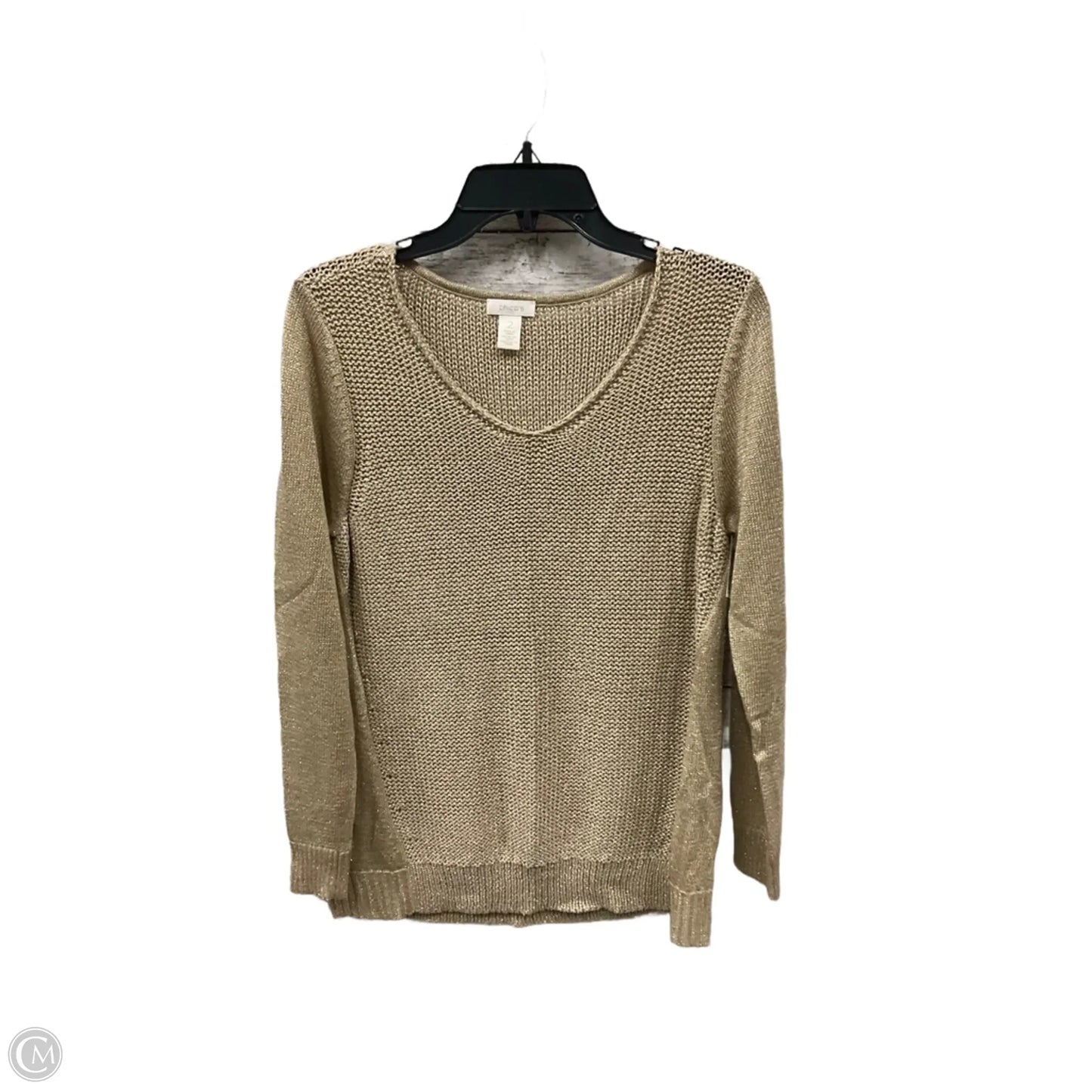 Top Long Sleeve By Chicos In Gold, Size: L