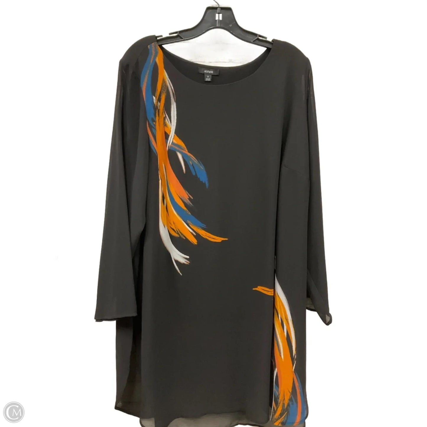Tunic Long Sleeve By Alfani In Black, Size: 2x