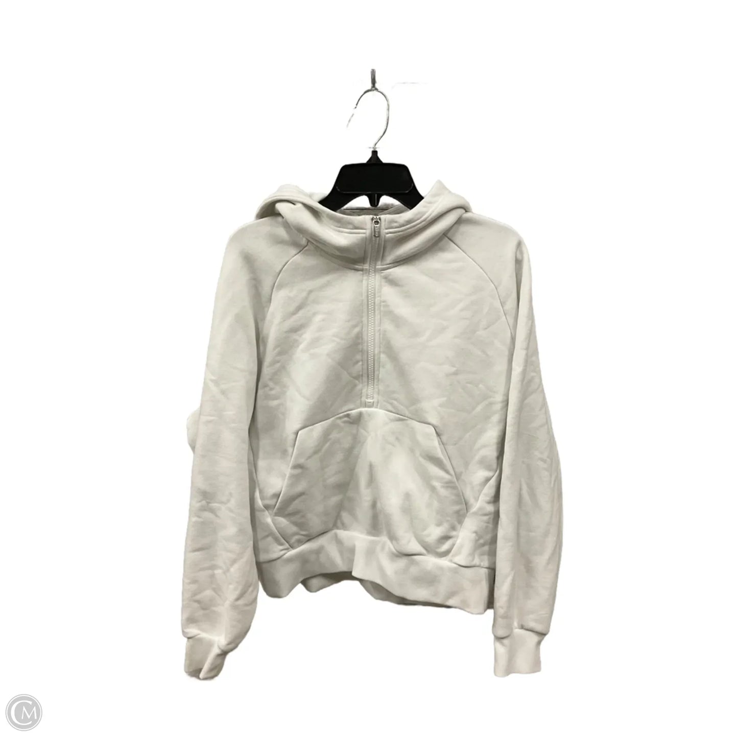 Athletic Top Long Sleeve Collar By Athleta In White, Size: M