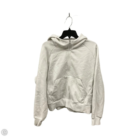 Athletic Top Long Sleeve Collar By Athleta In White, Size: M