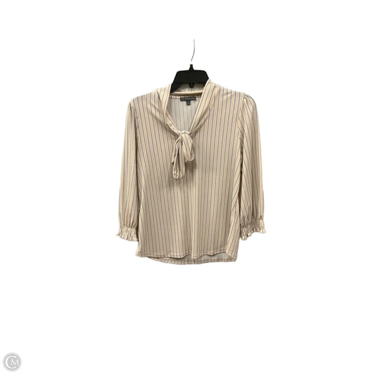 Top Long Sleeve By Adrianna Papell In Striped Pattern, Size: S