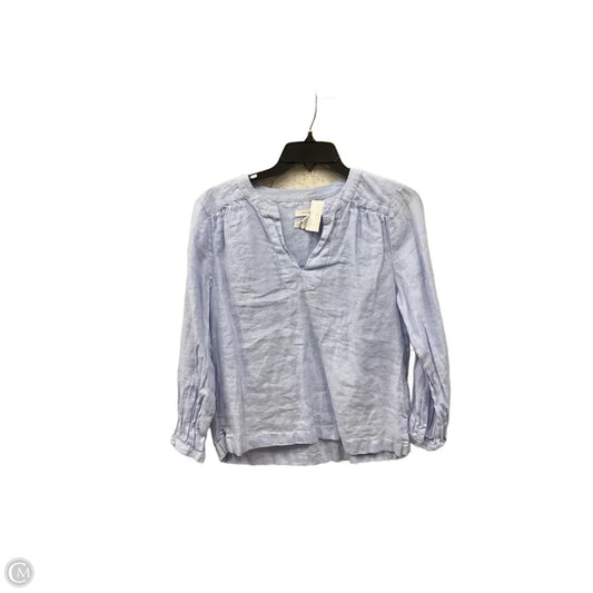 Top Long Sleeve Designer By Halston In Blue, Size: S