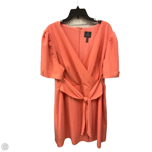 Dress Casual Midi By Adrianna Papell In Peach, Size: 2x