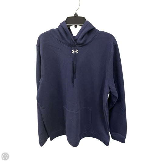 Athletic Sweatshirt Hoodie By Under Armour In Navy, Size: 3x