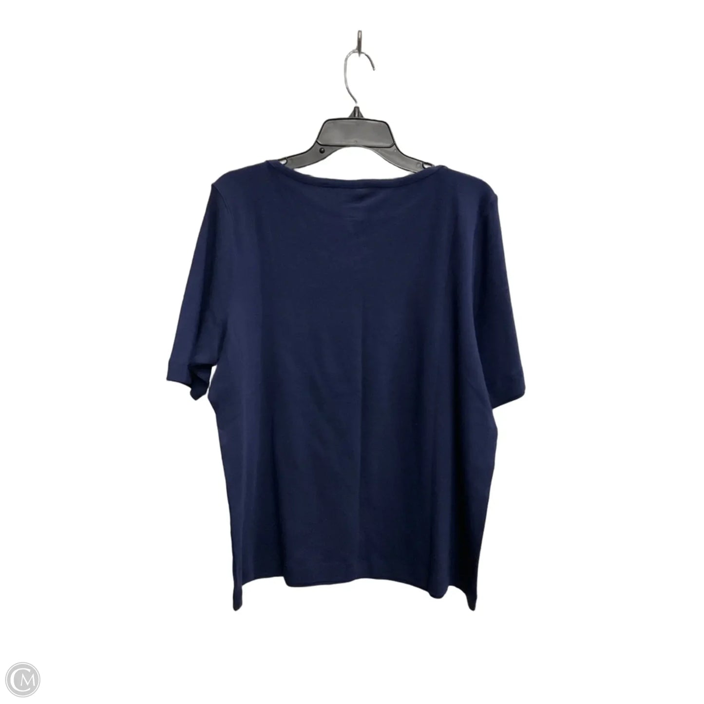 Top Short Sleeve Basic By Chicos In Navy, Size: S