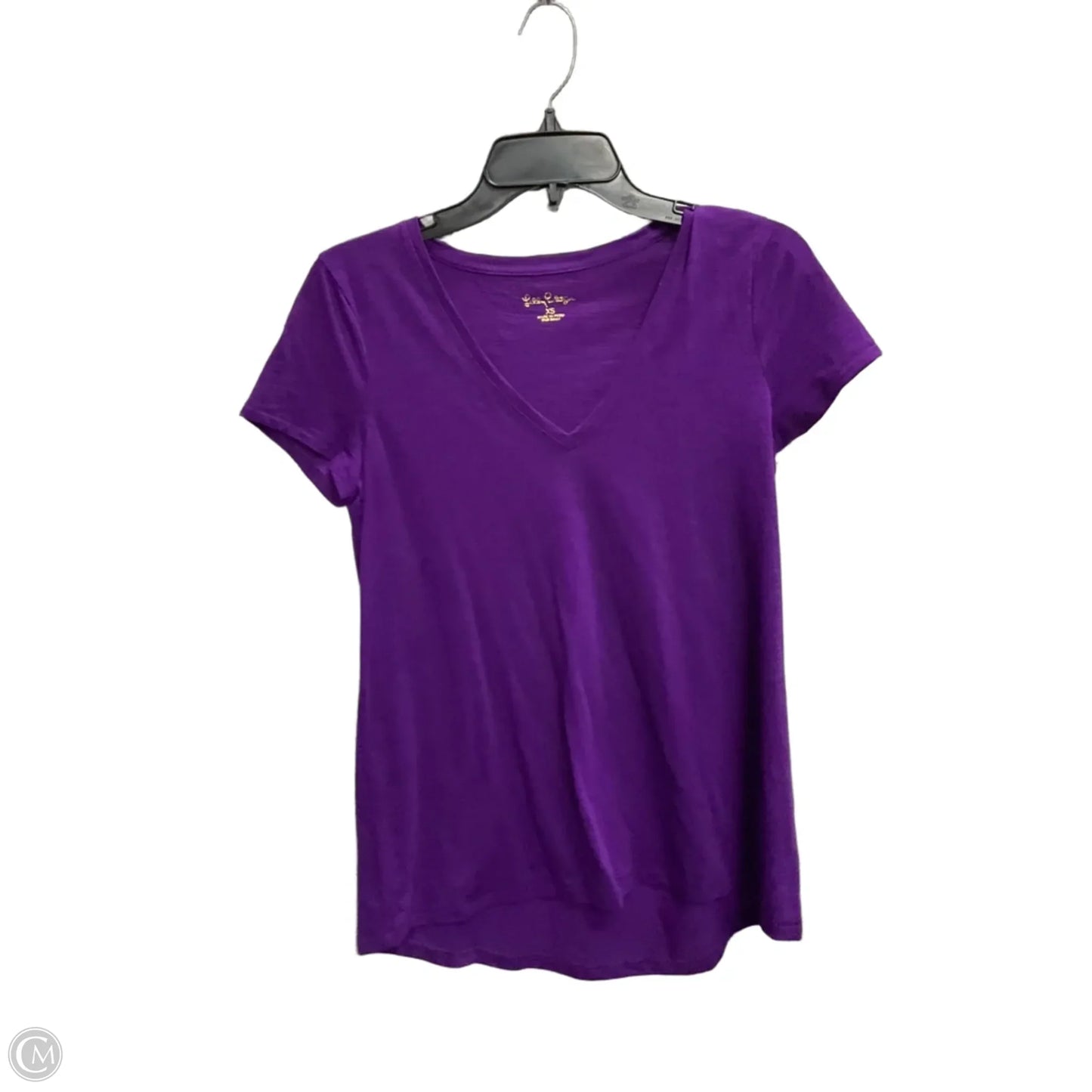 Top Short Sleeve Designer By Lilly Pulitzer In Purple, Size: Xs