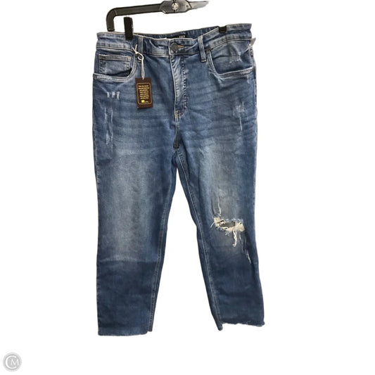 Jeans Straight By Kut In Blue Denim, Size: 12