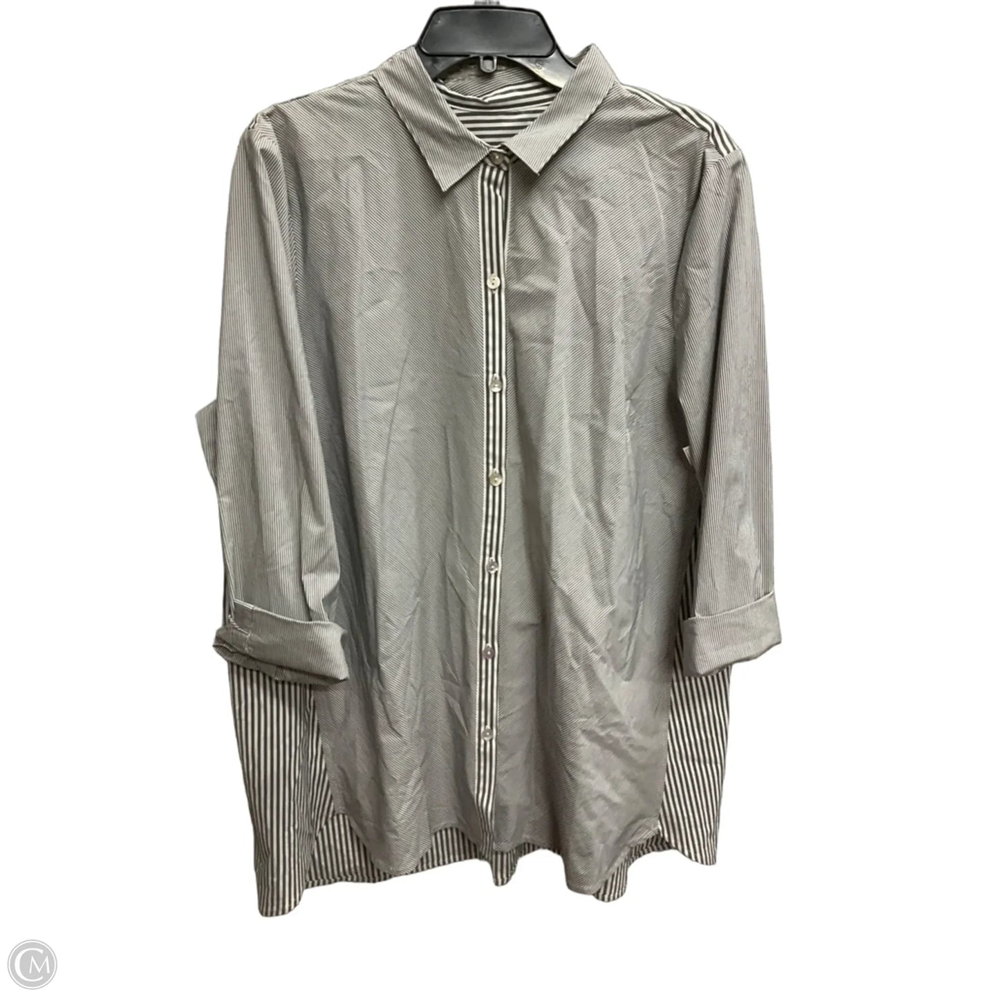 Blouse Long Sleeve By J. Jill In Striped Pattern, Size: Xl