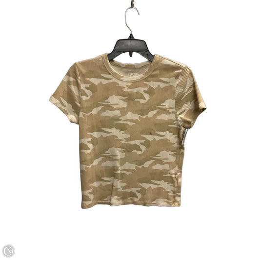 Top Short Sleeve By American Eagle In Camouflage Print, Size: L