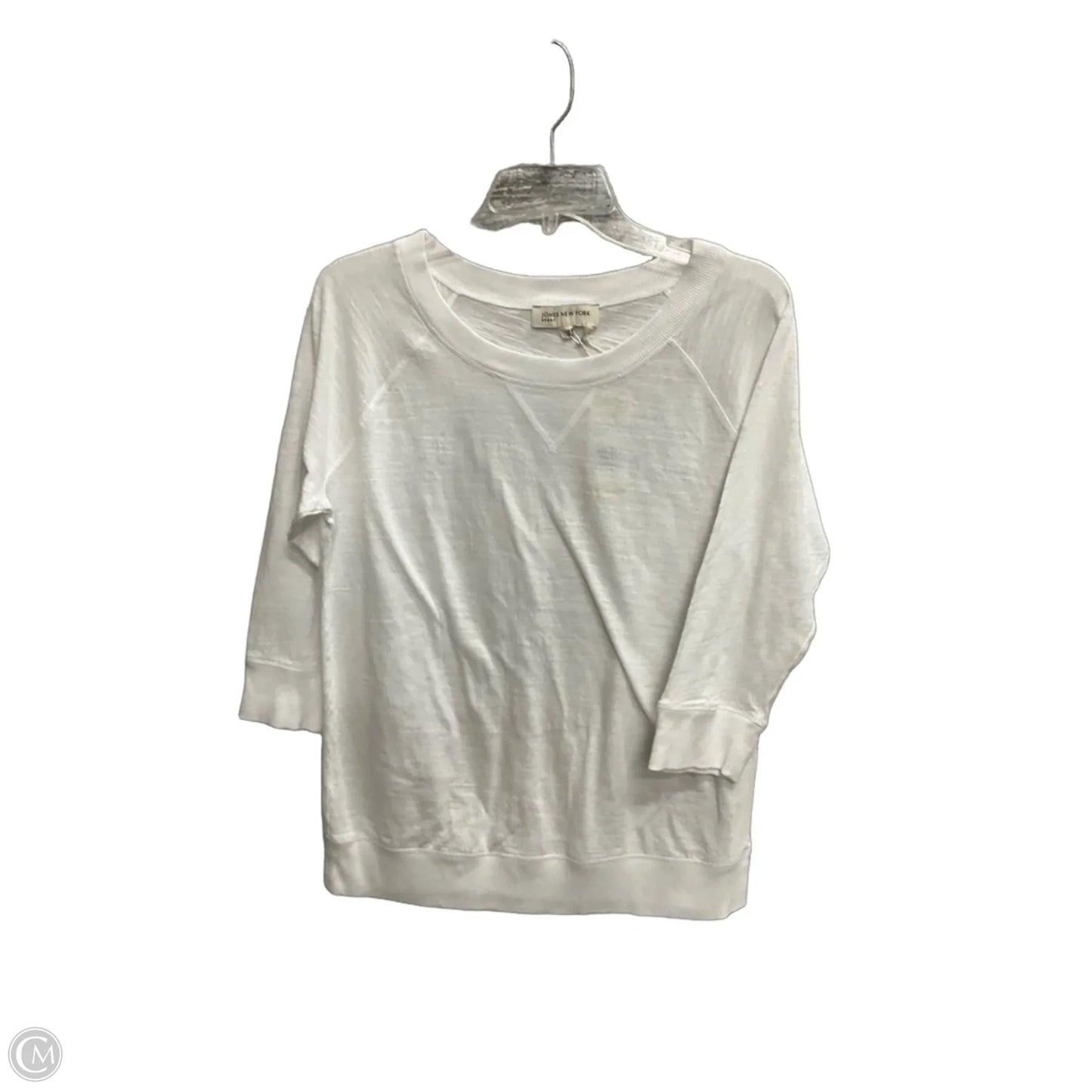 Top Long Sleeve Basic By Jones New York In White, Size: M