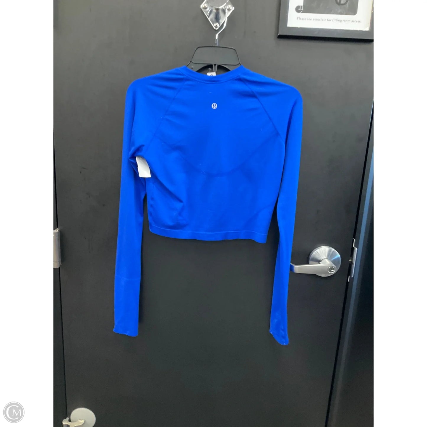 Athletic Top Long Sleeve Crewneck By Lululemon In Blue, Size: M