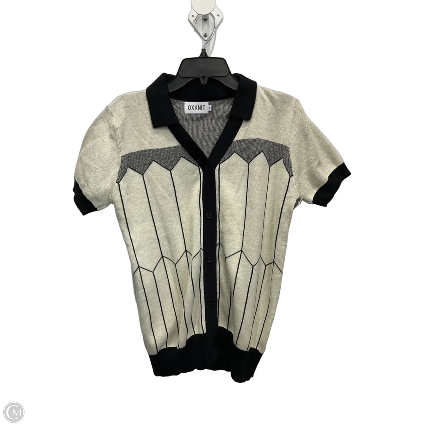 Top Short Sleeve By Clothes Mentor In Tan, Size: L