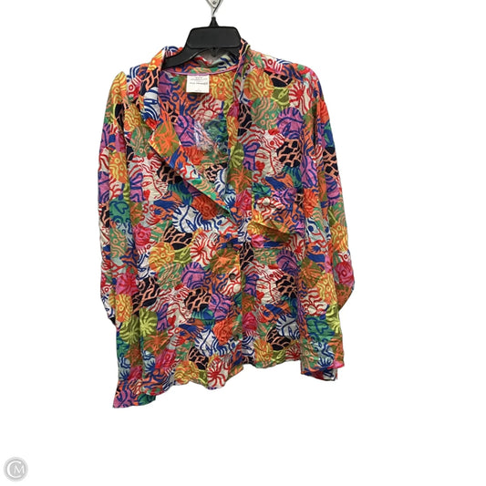 Blouse Long Sleeve By Anthropologie In Multi-colored, Size: 3x