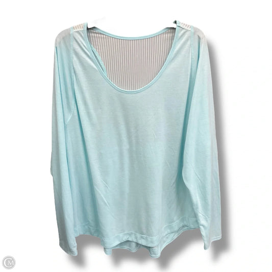 Top Long Sleeve Basic By Bcg In Blue, Size: 2x