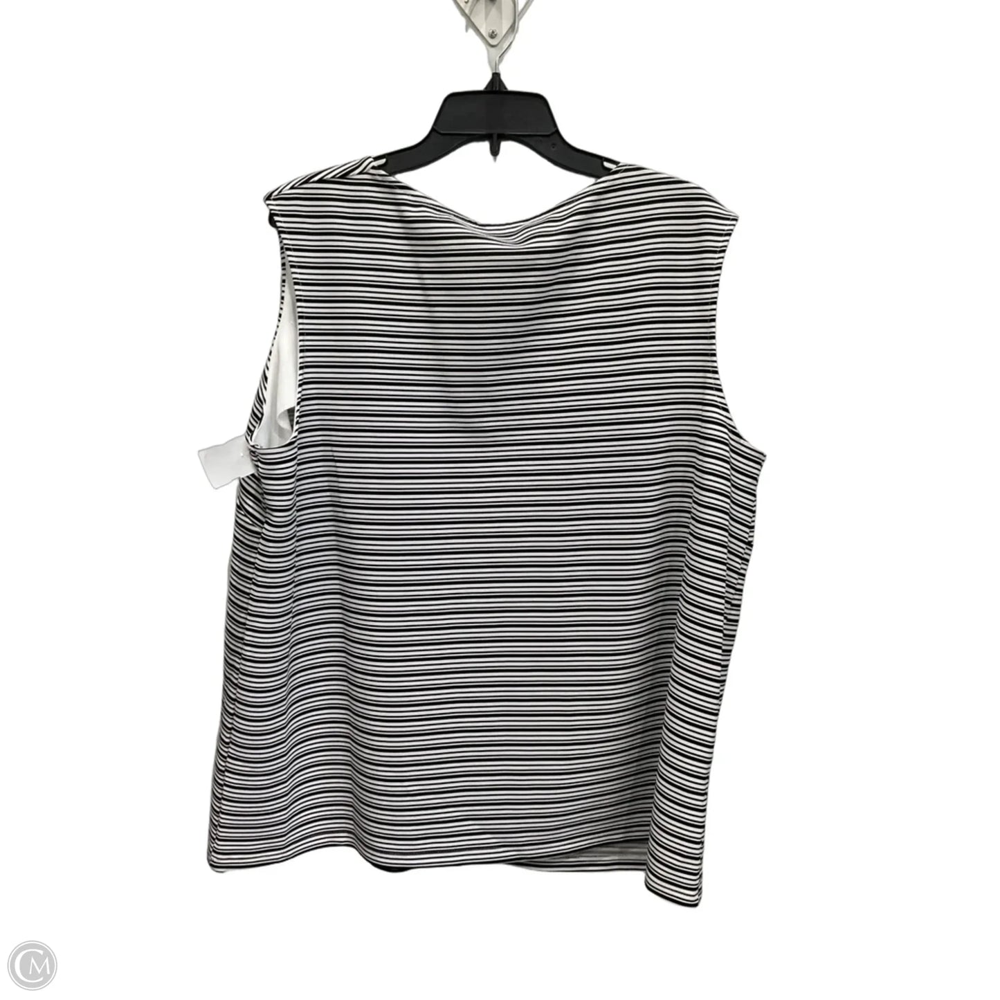 Top Sleeveless By Calvin Klein In Striped Pattern, Size: 1x
