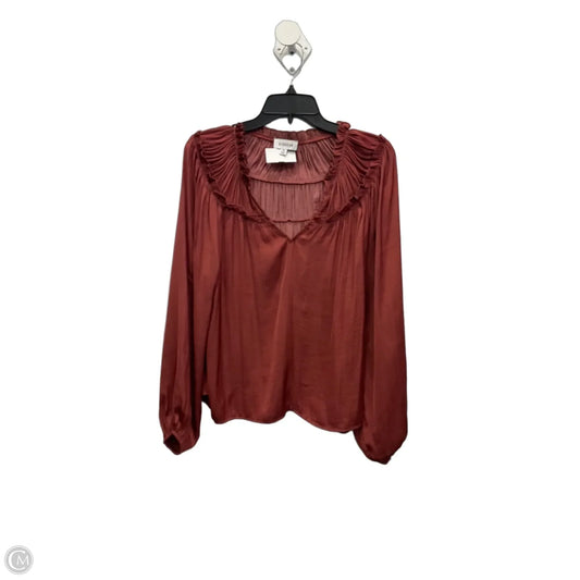 Top Long Sleeve By Evereve In Pink, Size: Xs