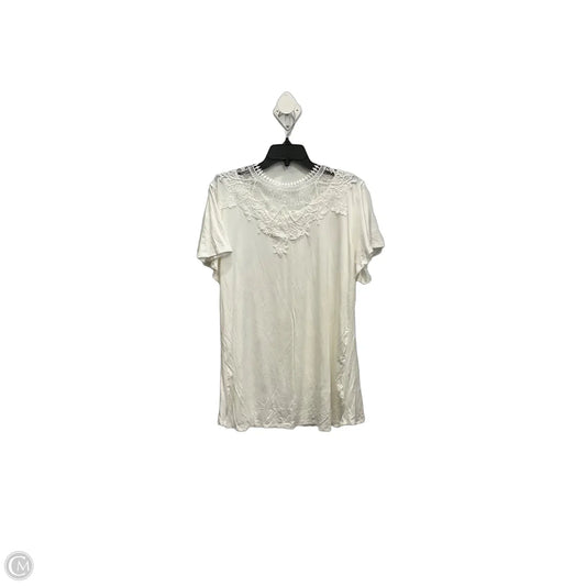 Top Short Sleeve Basic By Heimish Usa In White, Size: 1x