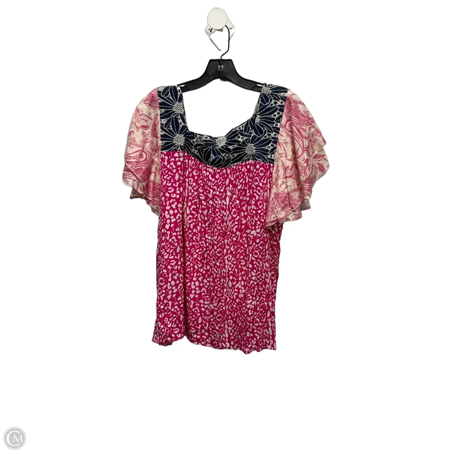 Top Short Sleeve By Clothes Mentor In Pink, Size: Xl