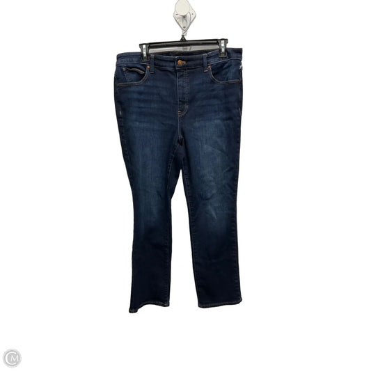 Jeans Straight By Talbots In Blue Denim, Size: 14p
