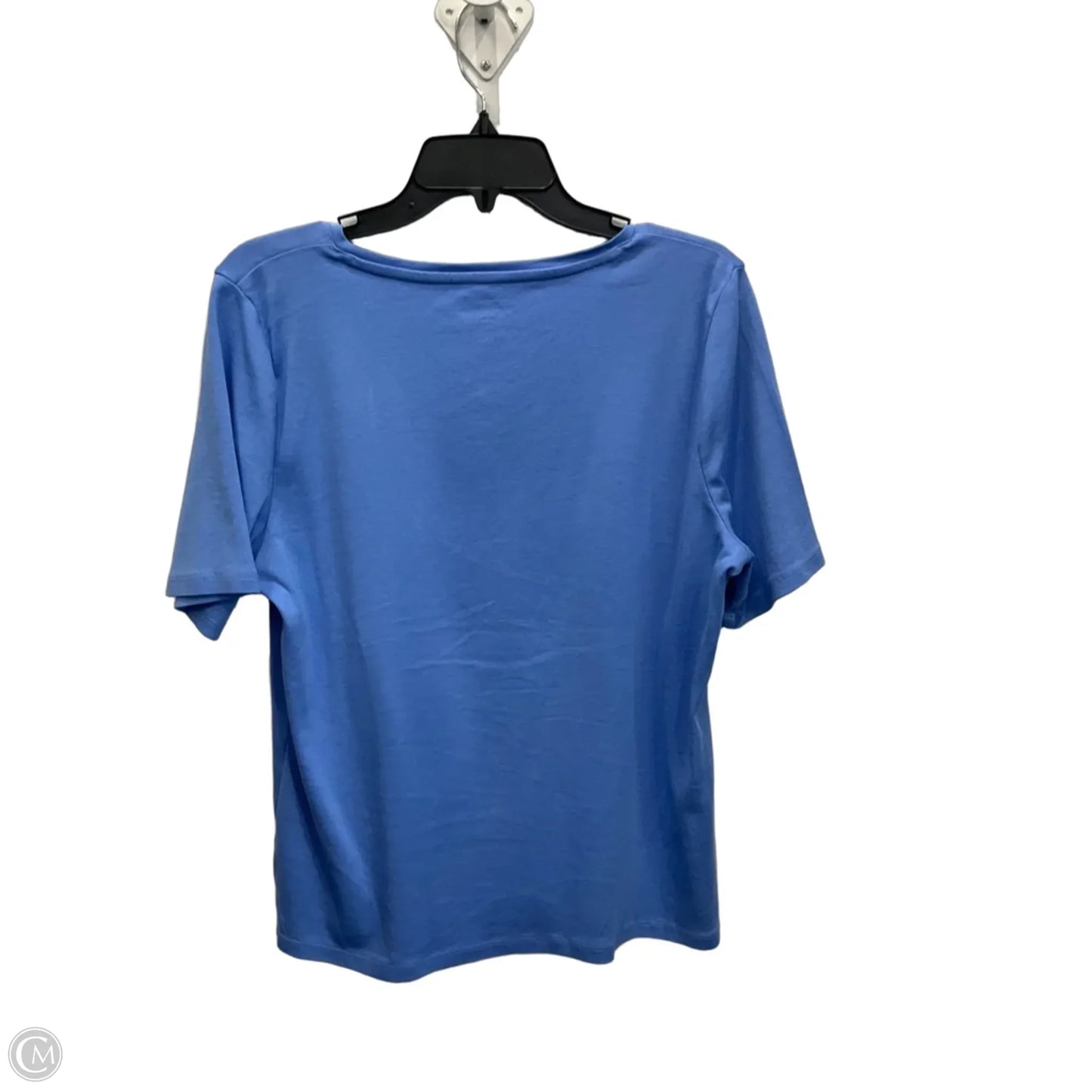 Top Short Sleeve Basic By Talbots In Blue, Size: Xlp