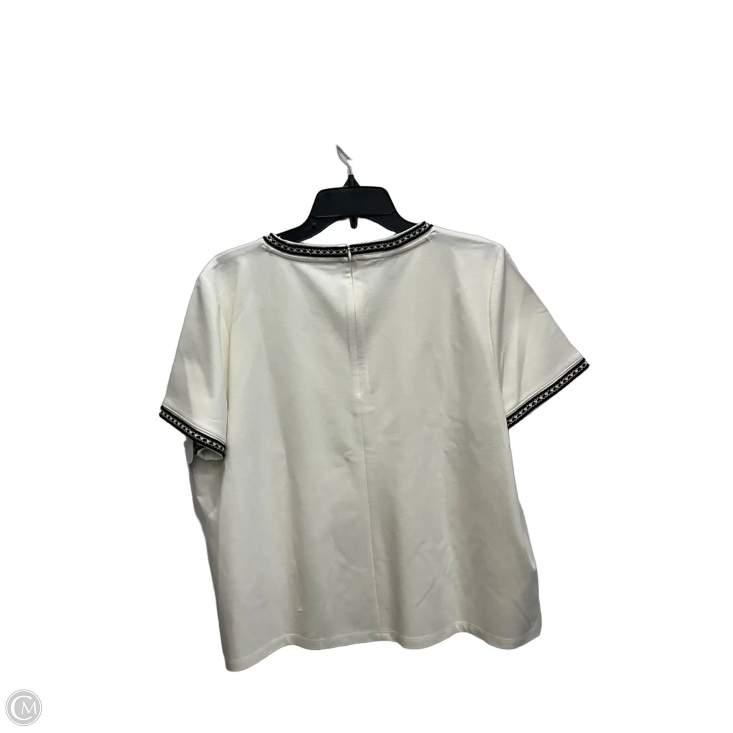Top Short Sleeve By Talbots In White, Size: Xlp
