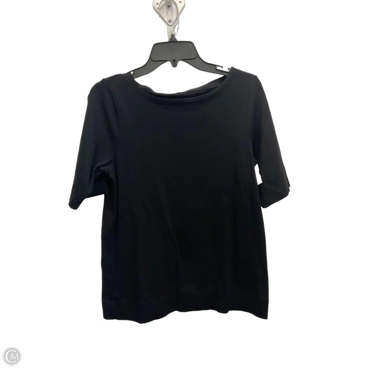 Top Short Sleeve Basic By Chicos In Black, Size: L