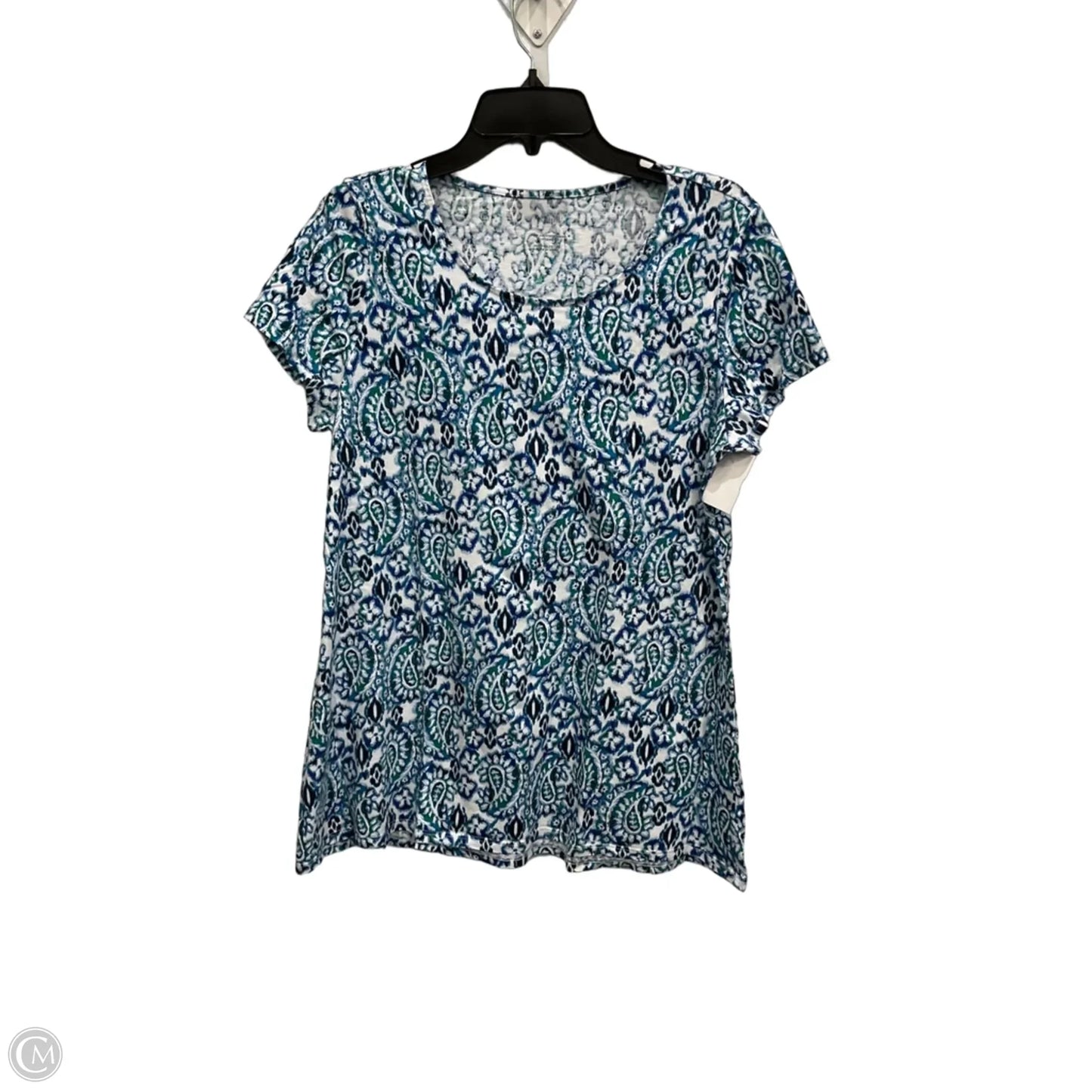 Top Short Sleeve By Pure Jill In Blue, Size: M