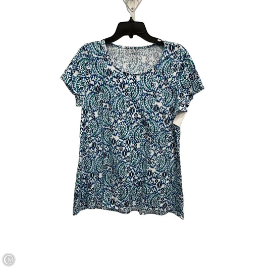 Top Short Sleeve By Pure Jill In Blue, Size: M