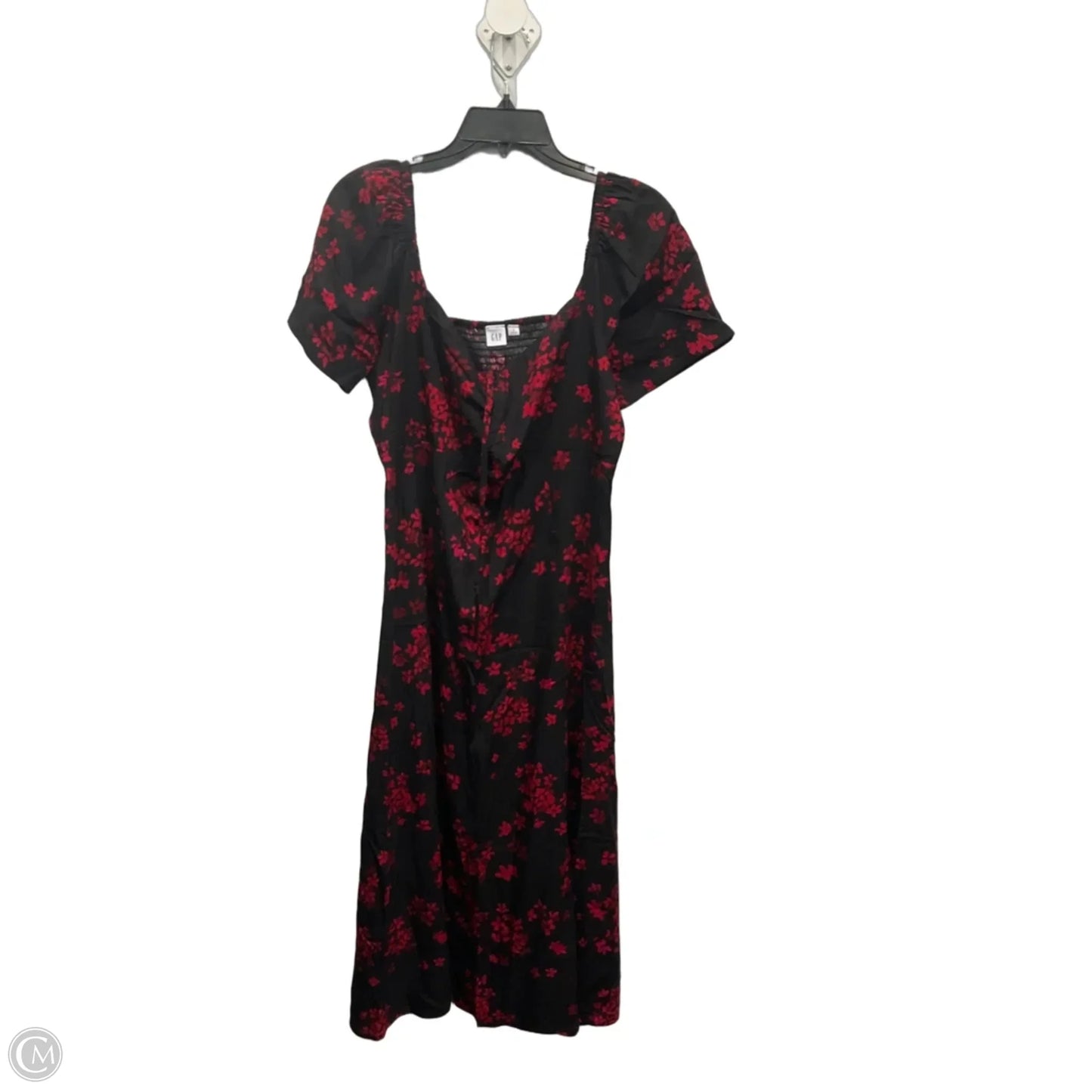 Dress Casual Midi By Gap In Black & Red, Size: M