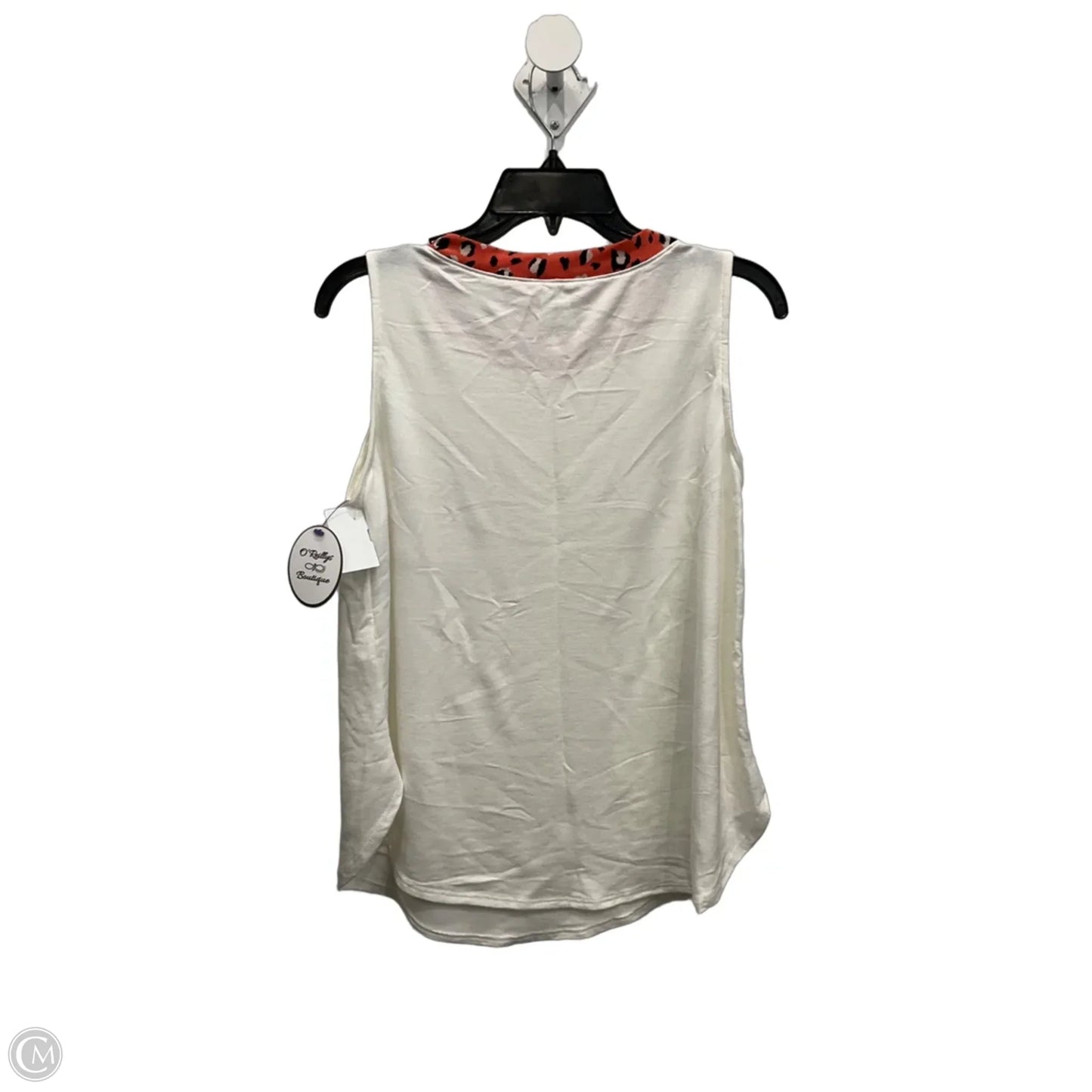 Top Sleeveless By Emerald In White, Size: L