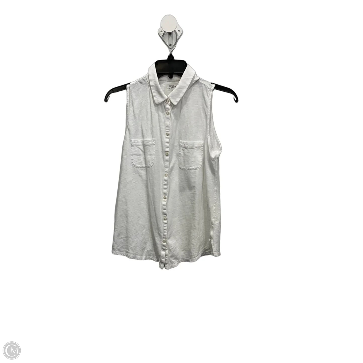 Top Sleeveless Basic By Ann Taylor In White, Size: S