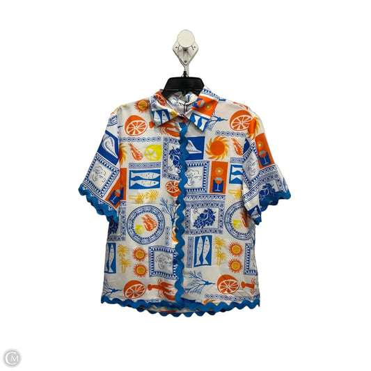 Top 2pc Short Sleeve By Commense In Multi-colored, Size: Xs