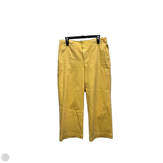 Jeans Wide Leg By Talbots In Yellow Denim, Size: 10