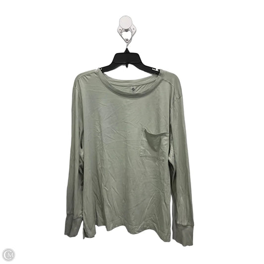Top Long Sleeve Basic By Lou And Grey In Green, Size: Xxl