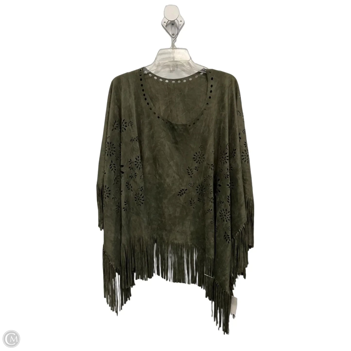 Poncho By Cato In Green, Size: Osfm