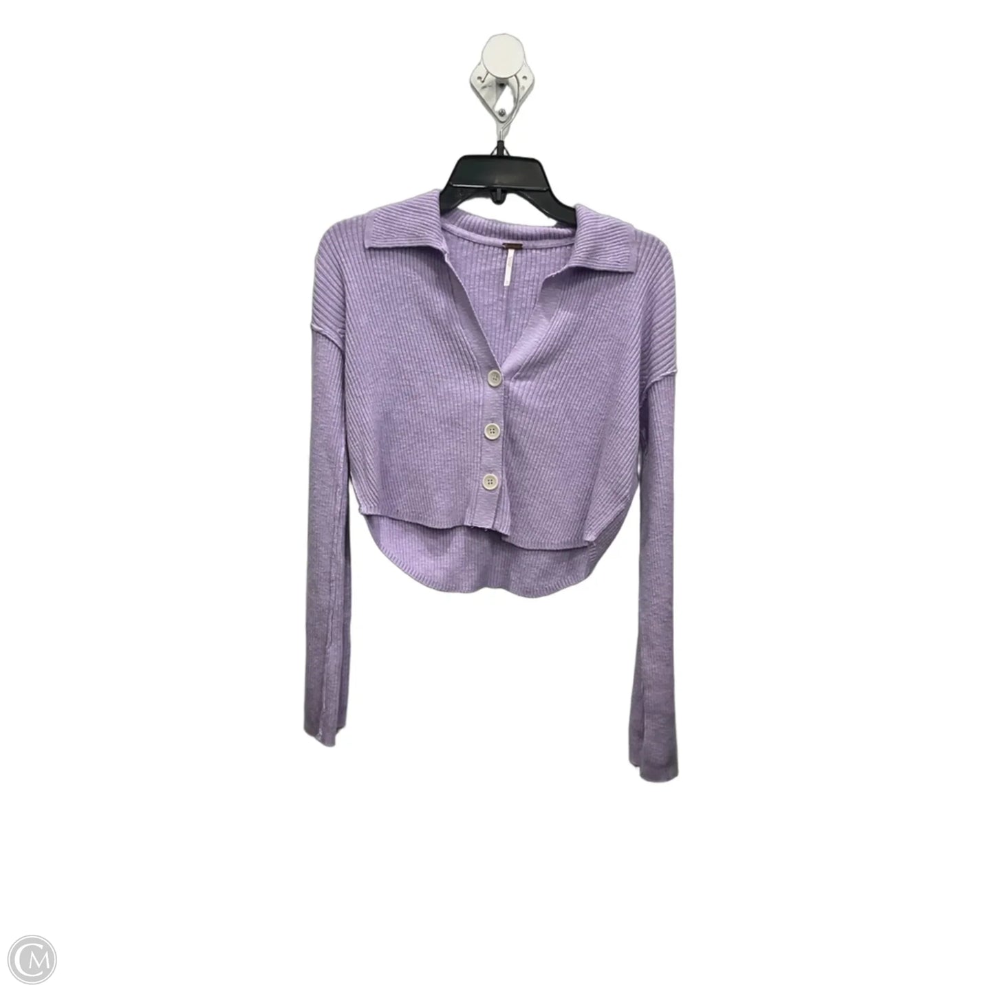 Cardigan By Free People In Purple, Size: Xs