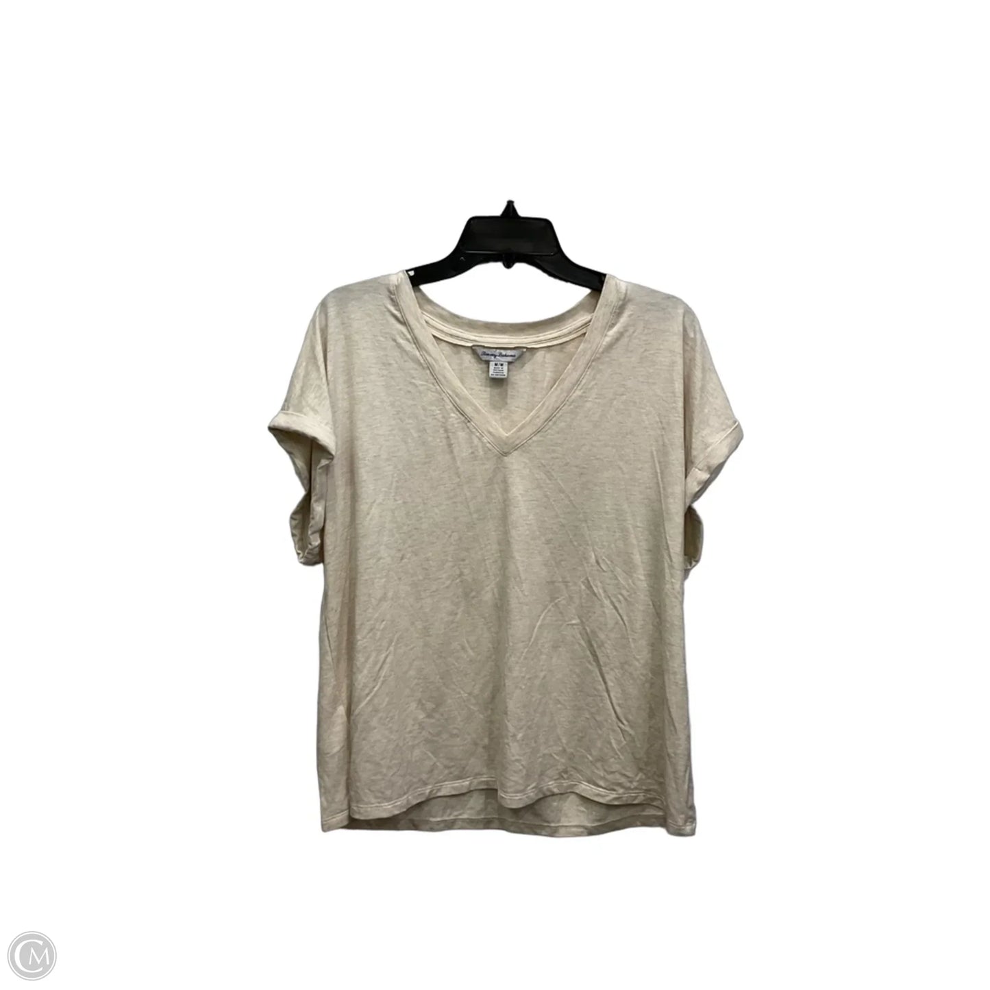 Top Short Sleeve By Tommy Bahama In Cream, Size: M