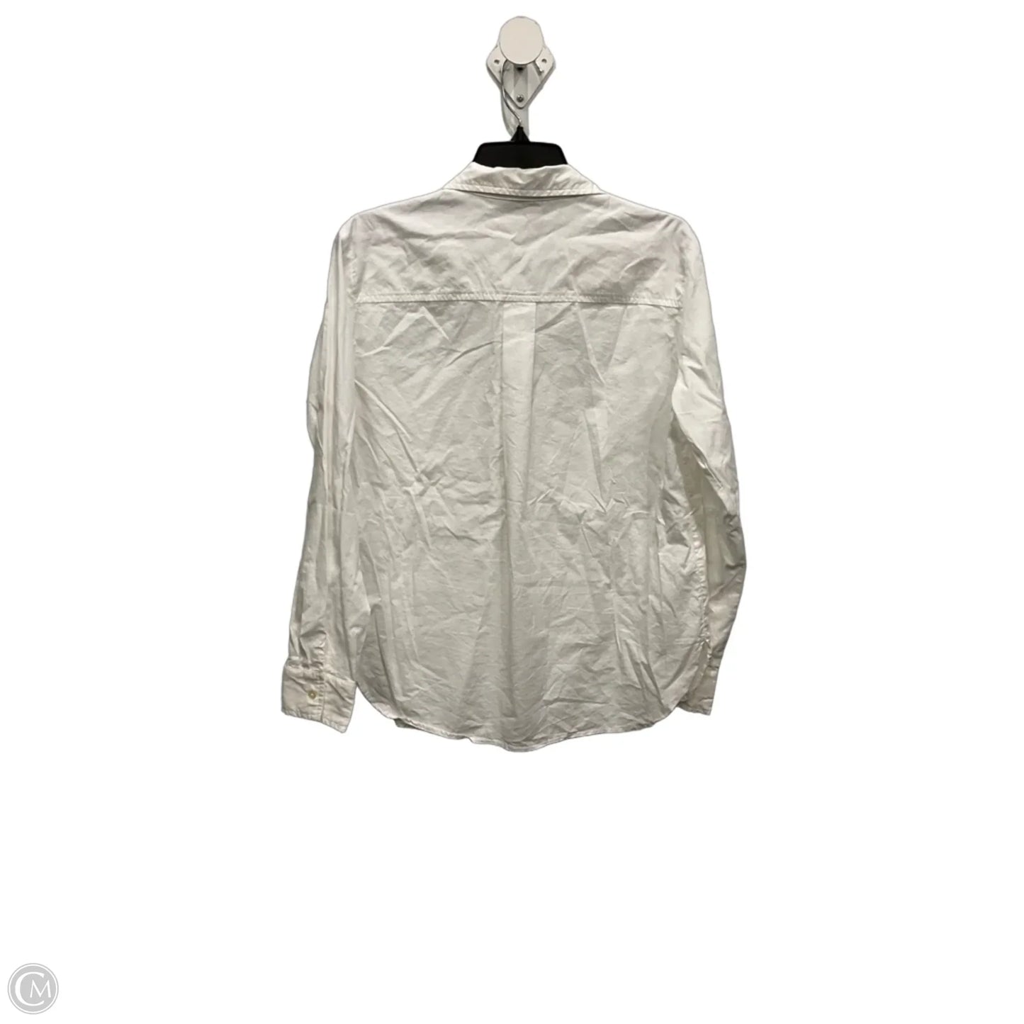 Blouse Long Sleeve By Loft In White, Size: M