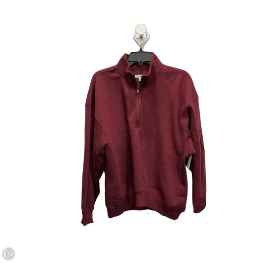 Sweatshirt Collar By Bp In Maroon, Size: M