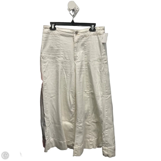 Jeans Wide Leg By Pilcro In White, Size: 8